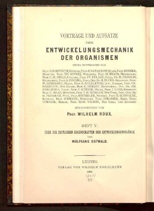 Über die zeitlichen Eigenschaften der Entwicklungsvorgänge