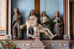 Frankreich. Bretagne. Finistere. Saint Nic. Kirche innen. Kreuzabnahme. 16 Jahrhundert