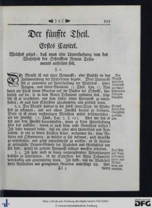 Der fünffte Theil.