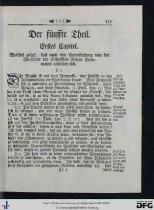 Der fünffte Theil.