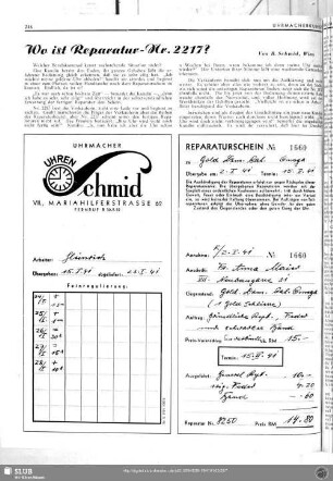 Wo ist Reparatur-Nr. 2217?