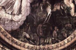 Bildfeld im Tonnengewölbe: Die Erschaffung Adams und Evas