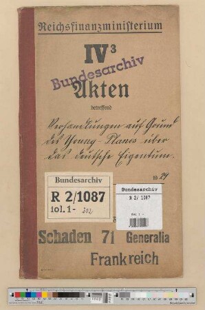 Einstellung der weiteren Liquidation deutschen Eigentums durch die ehemaligen Feindmächte.- Einzelne Länder: Frankreich