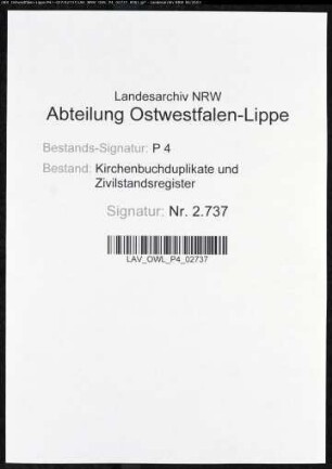 Zivilstandsregister der Stadt Siegen (T 1811). (Gemeinde: Siegen, Stadt)