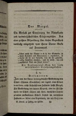 Der Mergel
