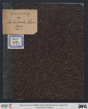 Erneuerung und respective Erweiterung Der Franckenthaler Privilegien : welche Von ... Carl Theodor Pfaltz-Grafen bey Rhein ... Aus sonderbahren Gnaden Zu mehrerer Aufnahm, und Emporbringung der Churfürstl. Haupt-Stadt Franckenthal Vom Sieben und zwantzigsten Septembris 1758. auf zwölf Jahr gnädigst ertheilet und verliehen worden
