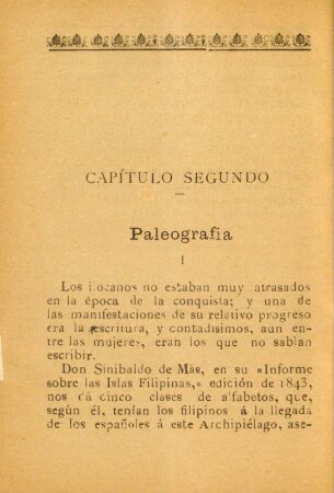 Capítulo segundo. Paleografia