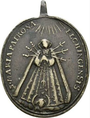 Wallfahrtsmedaille mit der Mater Dolorosa aus Oberelchingen, nach 1733