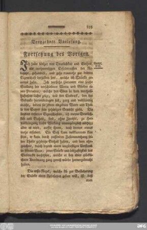 Dreyzehnte Vorlesung. Fortsetzung des Vorigen.