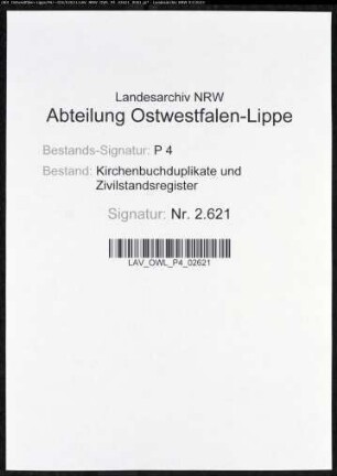 Kirchenbuchduplikate der evangelischen Gemeinde (GHT 1856-1869, 1871-1874). (Gemeinde: Arfeld, evangelische Gemeinde)