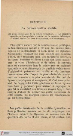 Chapitre II: La démoralisation sociale