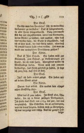 109-115, Der Graf: Da sehe man den Verräther! ...