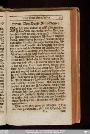XXVIII. Von Brust-Kranckheiten.