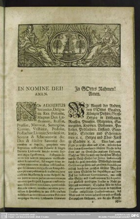 In Nomine Dei!