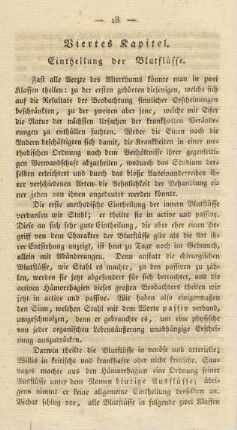 Viertes Kapitel. Eintheilung der Blutflüsse