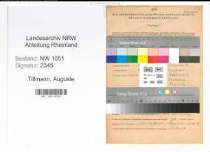 Entnazifizierung Auguste Tillmann , geb. 15.01.1901 ()
