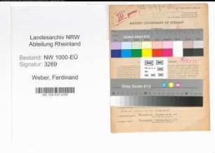 Entnazifizierung Ferdinand Weber, geb. 05.12.1899 (Kaufmann)