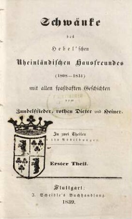 Die Schwänke des Rheinländischen Hausfreundes : 1808 - 1831