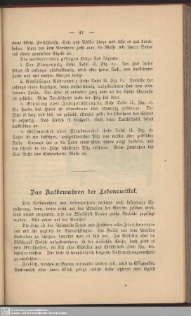 Das Aufbewahren der Lebensmittel
