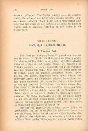 Zehntes Kapitel. Abschluß der antiken Kultur