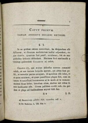 Caput Primum. Variae Absessus Secandi Methodi.