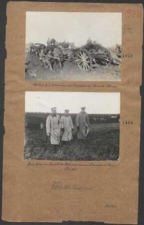 Artillerie beim Überwinden eines Trichterfeldes bei Rancourt