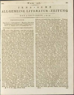 Num. 223. Den 17. Sept. 1804