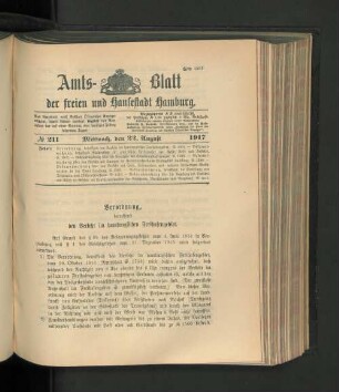 No. 211, 22. August 1917