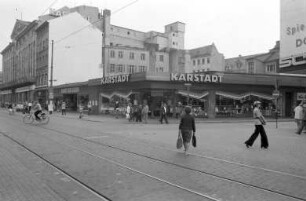 Kaufhaus Karstadt. Neubauvorhaben im Geviert Kaiserstraße, Lammstraße, Ritterstraße und Bankhof