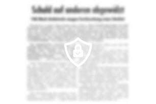 Schuld auf anderen abgewälzt