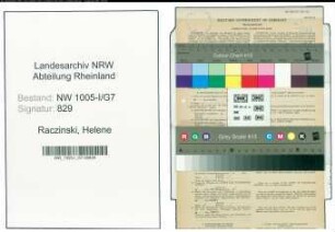 Entnazifizierung Helene Raczinski , geb. 09.08.1917 (Postfacharbeiterin)