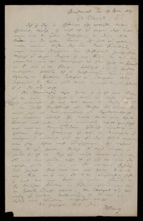 51: Brief von Johann Julius Wilhelm von Planck an Gottlieb Planck, Greifswald, 19.9.1853