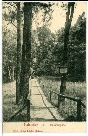 Hainichen. Im Stadtpark