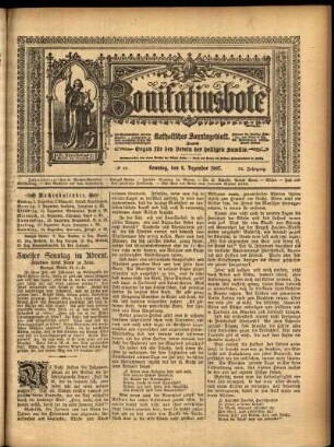 Erste Ausgabe vom Sonntag, den 08. Dezember 1907.