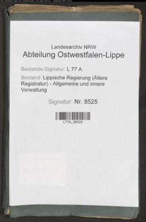 Wege-(Chaussee-)gelderhebung beim Kreuzkrug in Schlangen