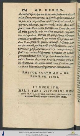 Prooemium Marii Fabii Victorini in Marci Tullii Ciceronis inventiones commentariorum ad Rusticum senatorem liber prior