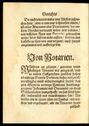 Von Notarien.