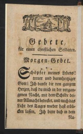 Gebete, für einen christlichen Soldaten.