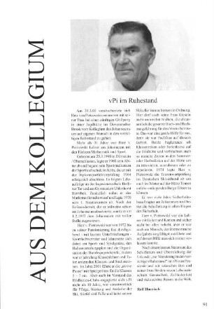 vPi im Ruhestand