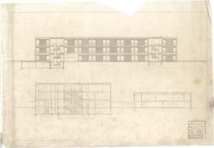 Schneider - Esleben, Paul; Düsseldorf, Rolandstr. 40; Rolandschule - Fassade (Schnitte)