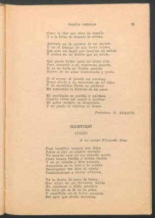 Martirio : (Vals)