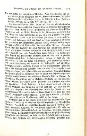 479-481 [Rezension] Grabmann, Martin, Die Geschichte der scholastischen Methode