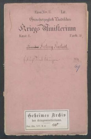 Festung Rastatt. Übungen im Festungsdienst an der Bundesfestung Rastatt
