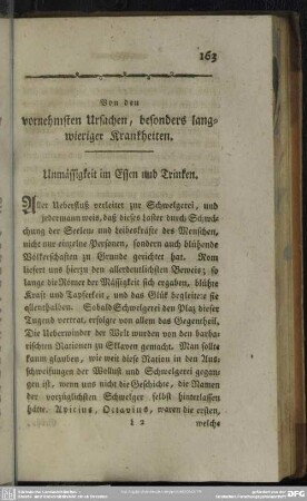 Von den vorhehmsten Ursachen, besonders langwieriger Krankheiten