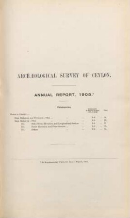 1905: Annual report / Plans and plates