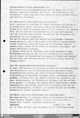 Internationales Kriegsgegnertreffen 1990