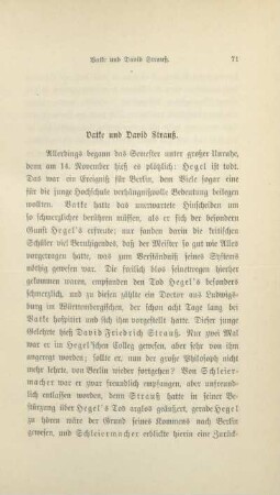 Vatke und David Strauß