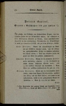 Drittes Kapitel. Staats-Geschichte bis zur Union.