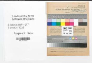 Entnazifizierung Hans Rosplesch , geb. 24.12.1919 (Polizist)