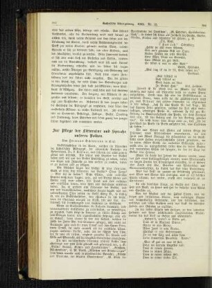 Zur Pflege der Litteratur und Sprache unseres Volkes